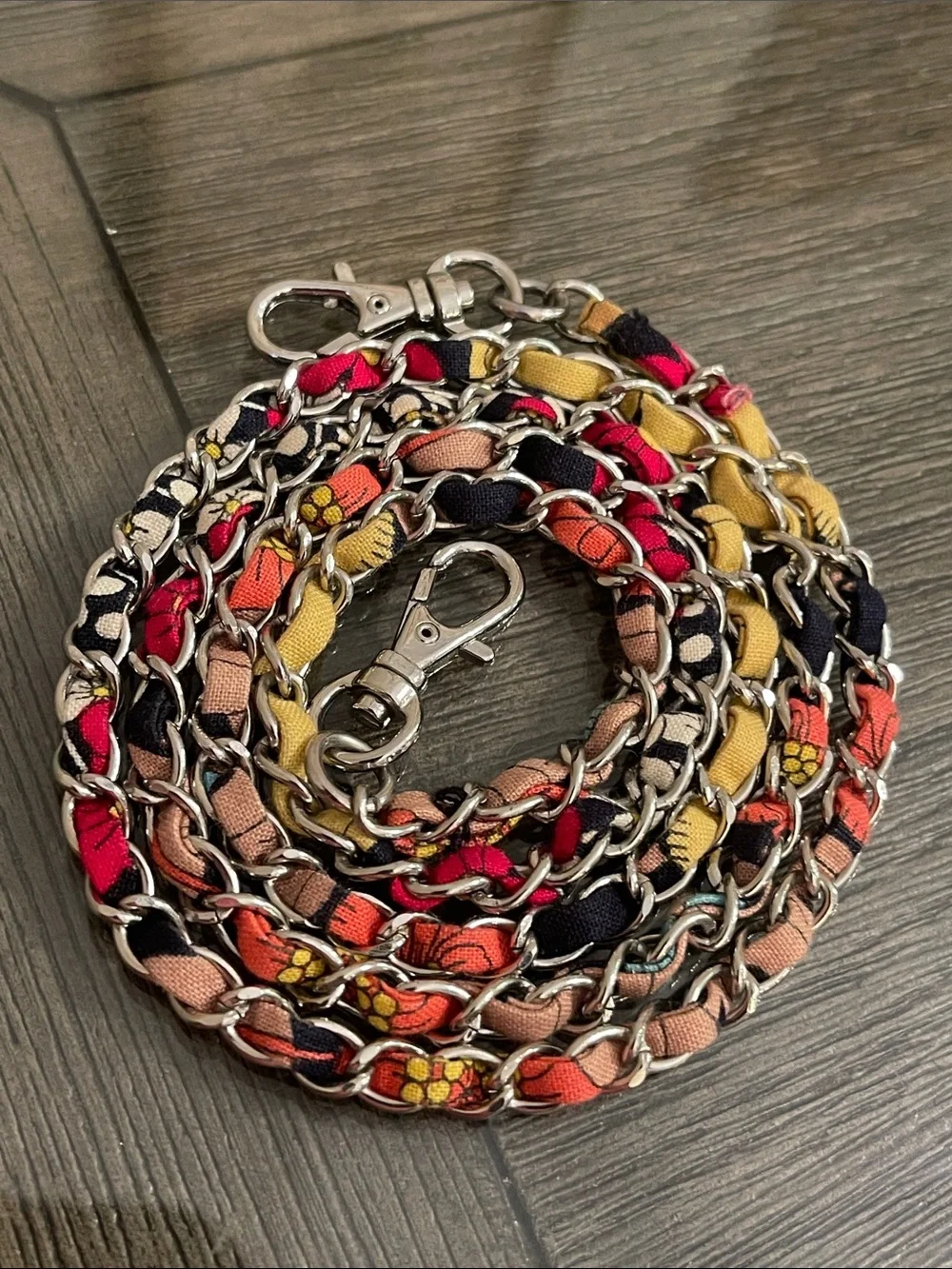 2011 Vera Bradley “ Happy Snails” Replacement Handbag Chain - Multi & Silvertone